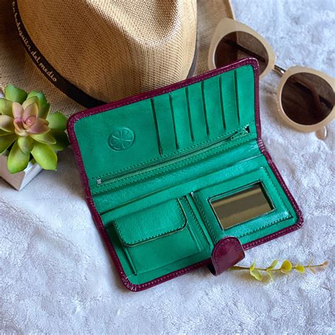 teal designer wallet